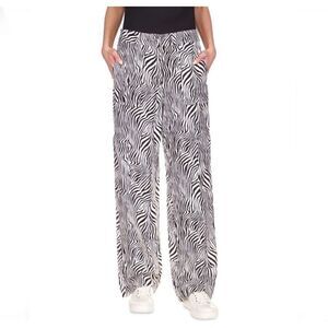 Michael Michael Kors Women’s Linen Blend Zebra Print Drawstring Cargo Pocket Tro